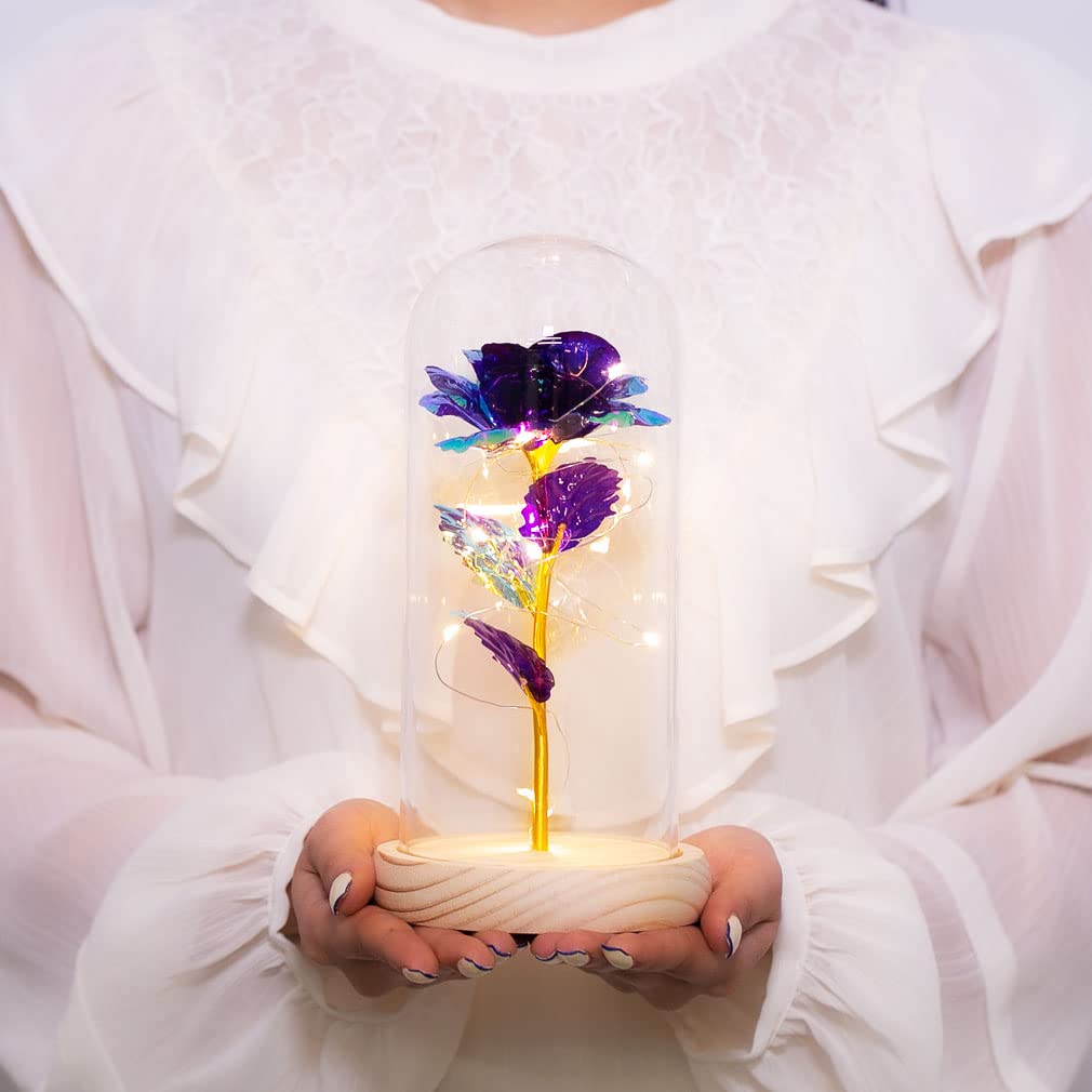 Amazon｜[デバリエ] 光る花 枯れない花 金メッキ ローズ 造花 LED